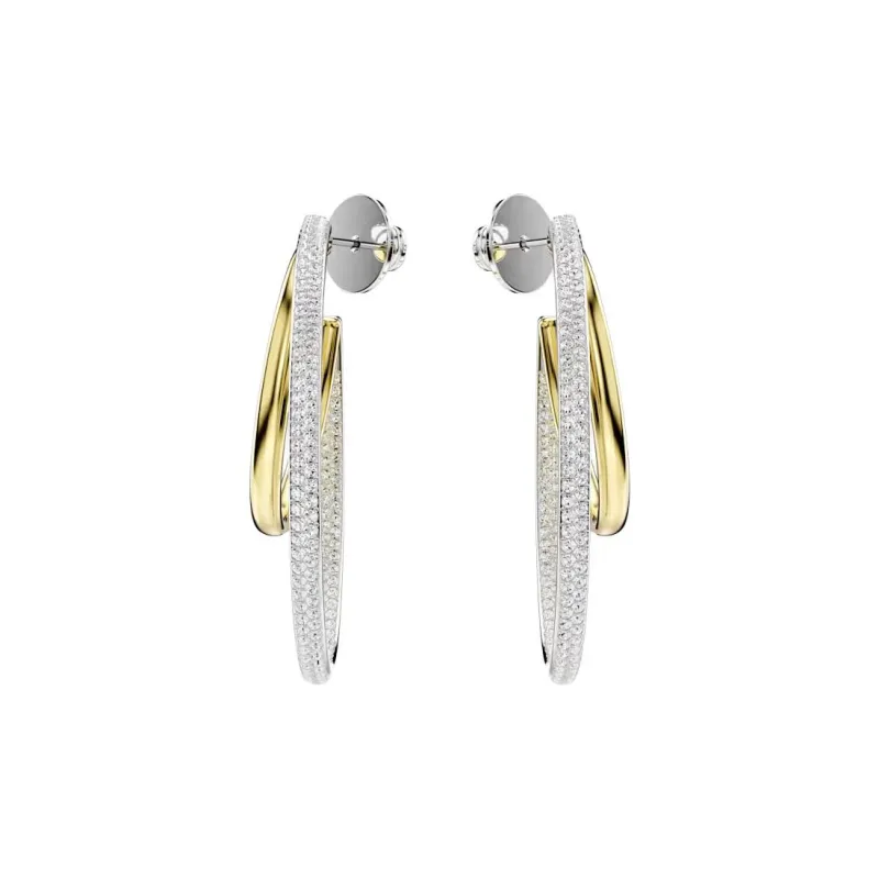 Swarovski Metal Earrings Women's White-1