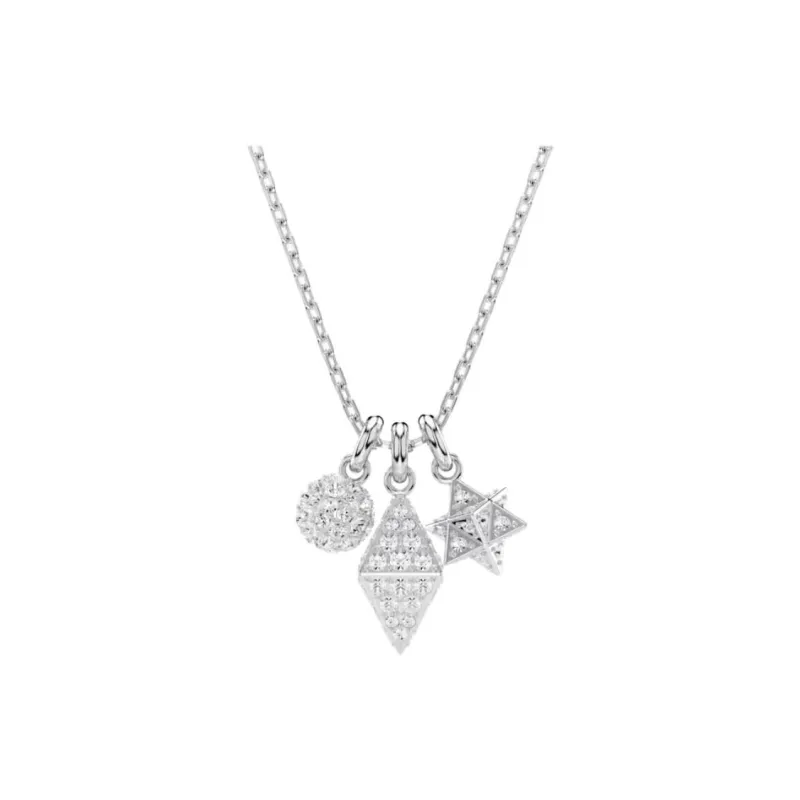 Swarovski Faux Crystal Necklaces Women's Silver-0