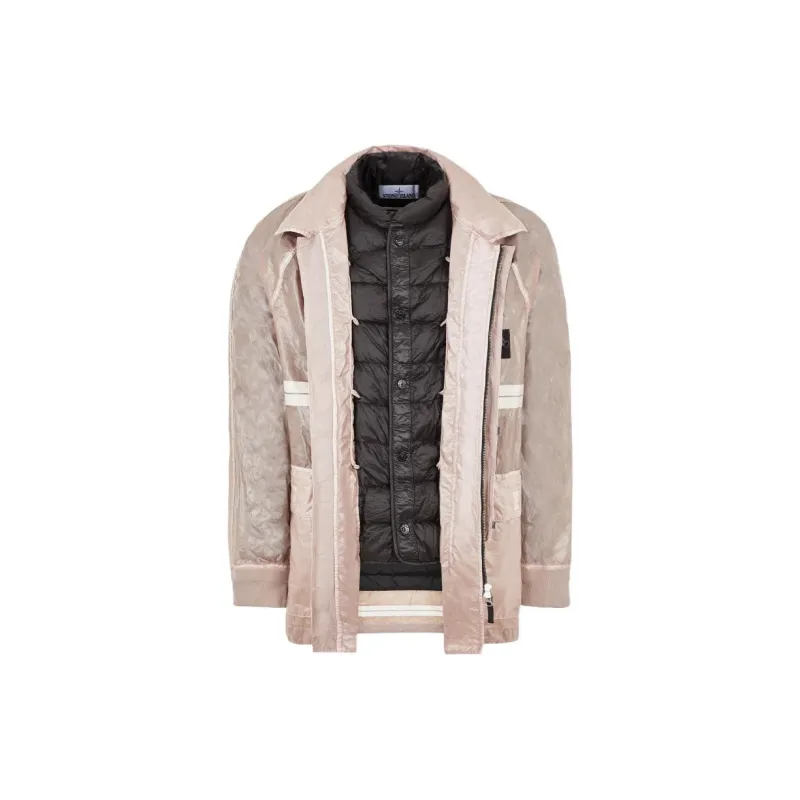 STONE ISLAND Jackets Coats Men's Pink-1