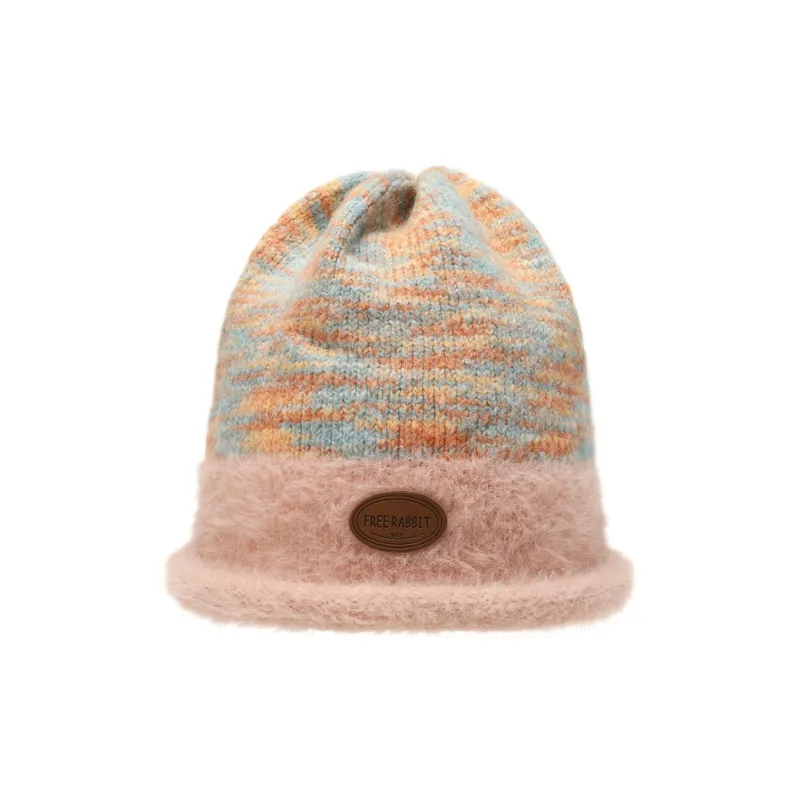 FREE RABBITⅡ Versatile Warm Knitted Fabric For Fall And Winter Beanie Unisex-2