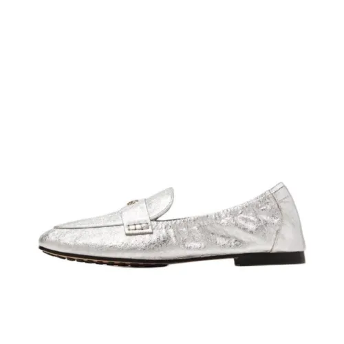 TORY BURCH Metallic Leather Ballet Loafers