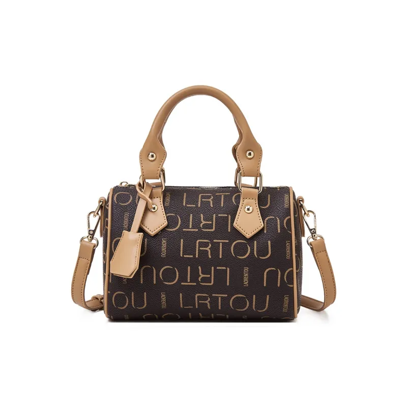 Old Man's Head Synthetic Leather One Shoulder Handbags Women's Coffee-1