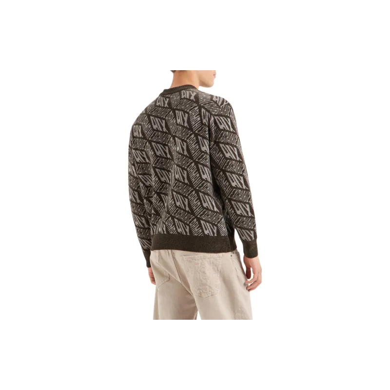 ARMANI EXCHANGEAE FW24 Knitwear Men's Olive Brown-2