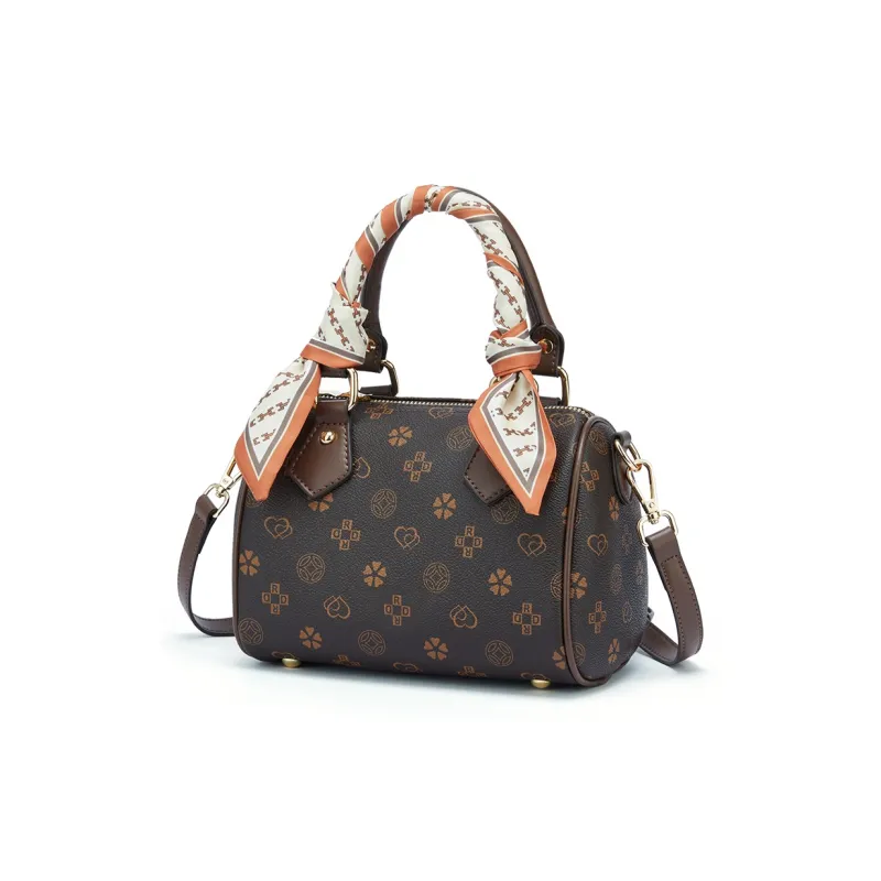 RED DRAGONFLY PVC Mommy And Friend Bag Boston Bag Shoulder Bag Crossbody Bag Handbag Regular Women's Dark Coffee-3