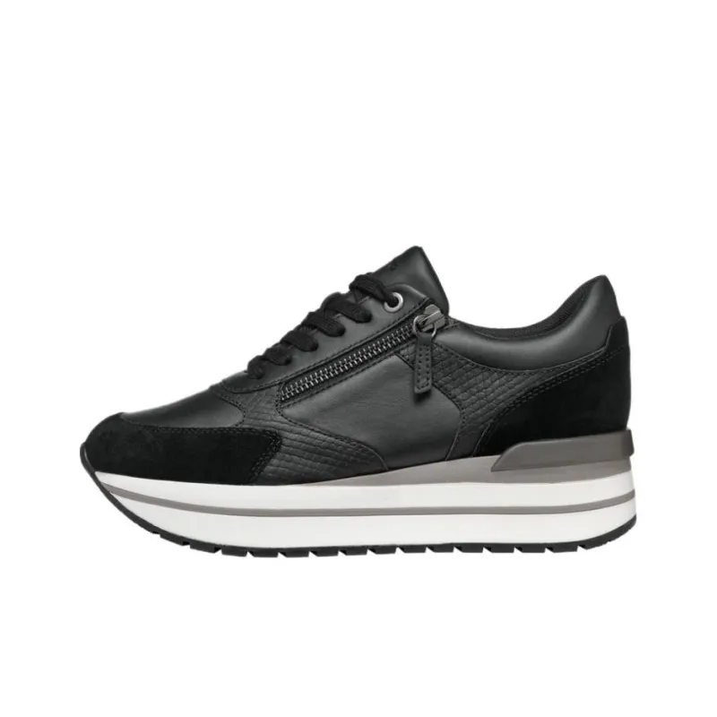 GEOX Abrasion Resistant Low Top Casual Shoes Women's Black-0
