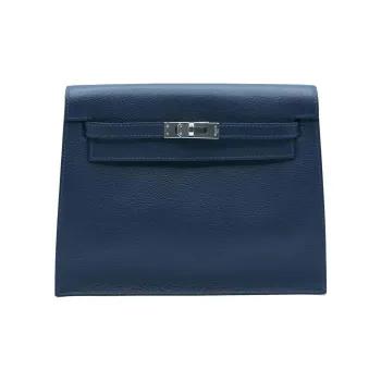 HERMES Kelly Danse Evercolor Calfskin Crossbody Bag Shoulder Bag Women's 2Z Bleu Nuit Midnight Blue