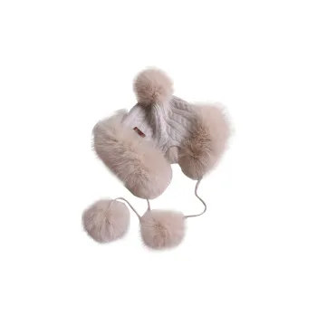 Lagur Cashmere, Fox Fur Beanies Women's
