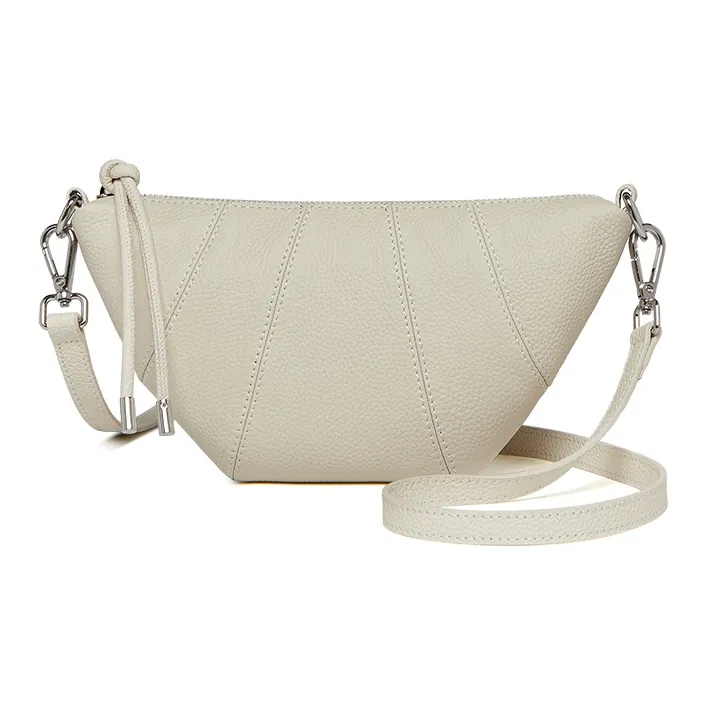 ZOOLER Top Grain Cow Leather Crossbody Bag Regular Women's Elephant Gray/Hepburn Black/Jasper/Milk White-7