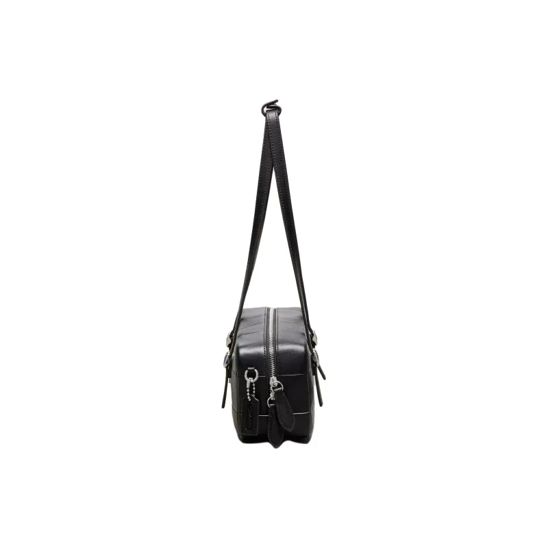 Coachtopia Refined Leather One Shoulder Handbag Tubas Women's Black-2