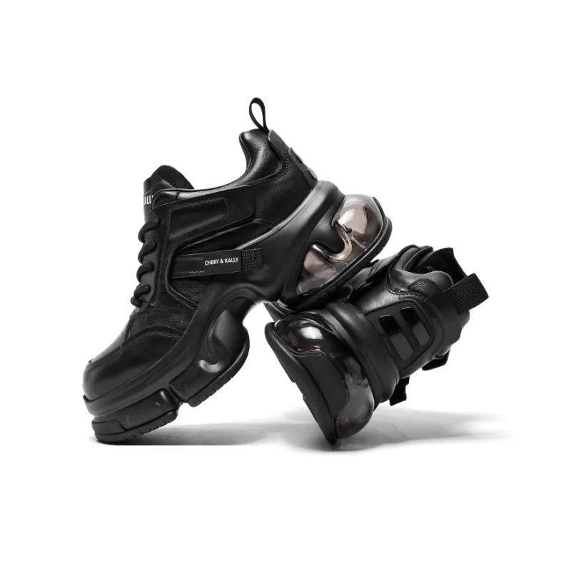 CHERYKALLY Anti Slip And Wear Resistant Height Increasing Low Top Chunky Sneakers Women's-11