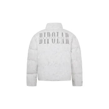 BIPOLAR Puffer Jacket Unisex White Dark Gray Black