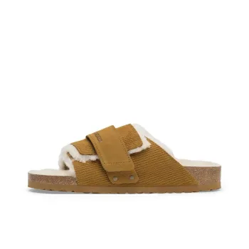 Birkenstock Abrasion Resistant Slide Slippers Unisex Cork Brown Narrow