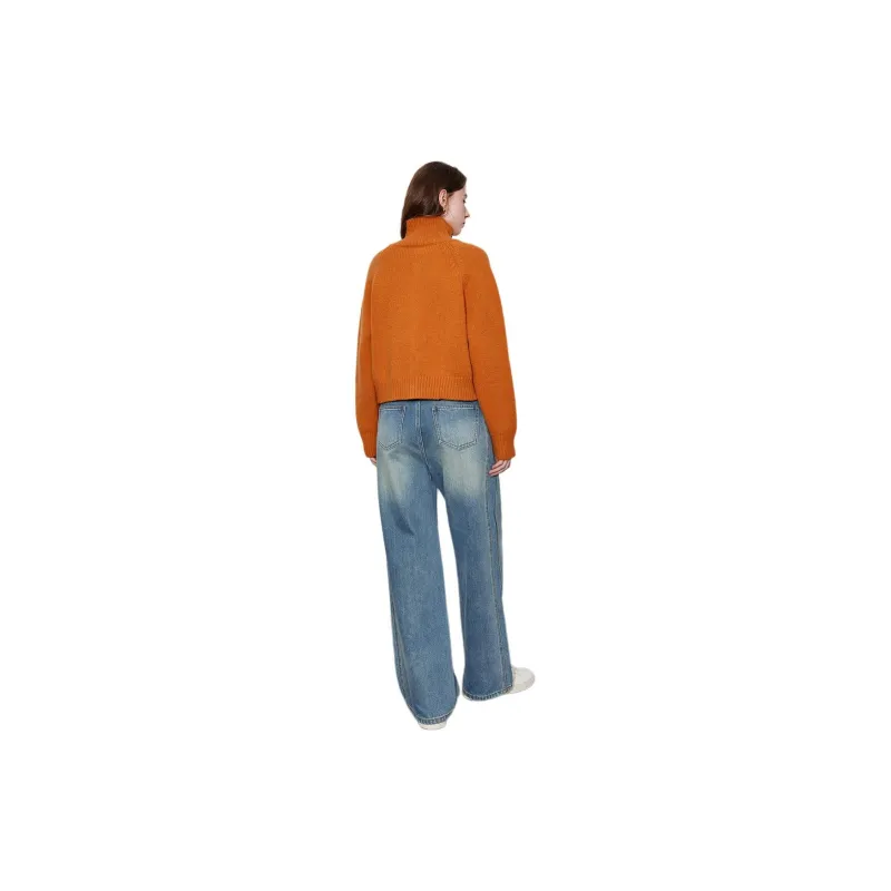 Huagaa Knitwear Women's Orange Yellow-1