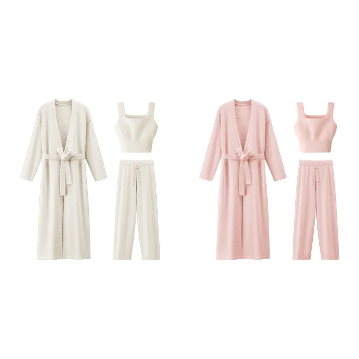 LUCKMEEY Sleep Robe Pajama Set Women's-0