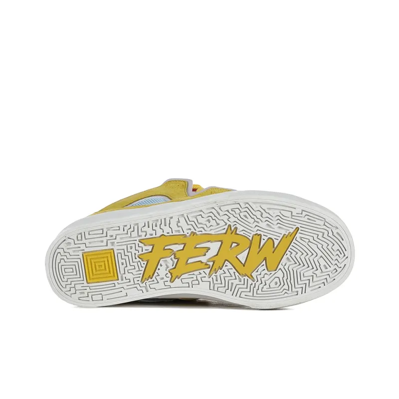 FERW Yellow Peach Can Coverage Anti-Slip And Wear-Resistant Breathable Low-Top Skateboard Shoes Unisex-5