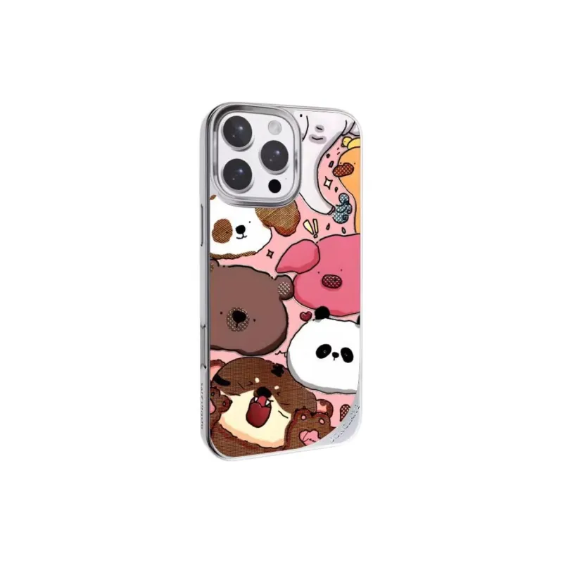 LANWK Glass Material Jungle Party Phone Case Compatible With IPhone 14/15/16/Pro/Pro Max-6