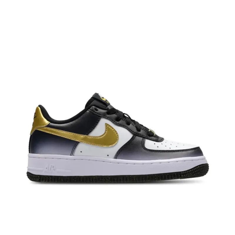 Nike Air Force 1 Lv8 Anti Slip Wear Resistant Low Top Skateboard Shoes Black White Teenagers-1
