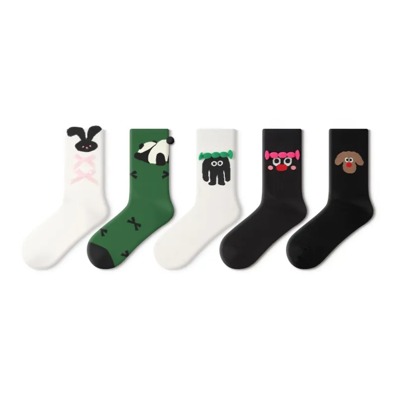 Primeet Mid Calf Socks Women's 5 Pack-5
