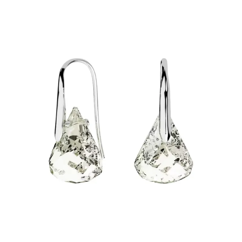 Swarovski Faux Crystal Earrings Unisex Gray-1