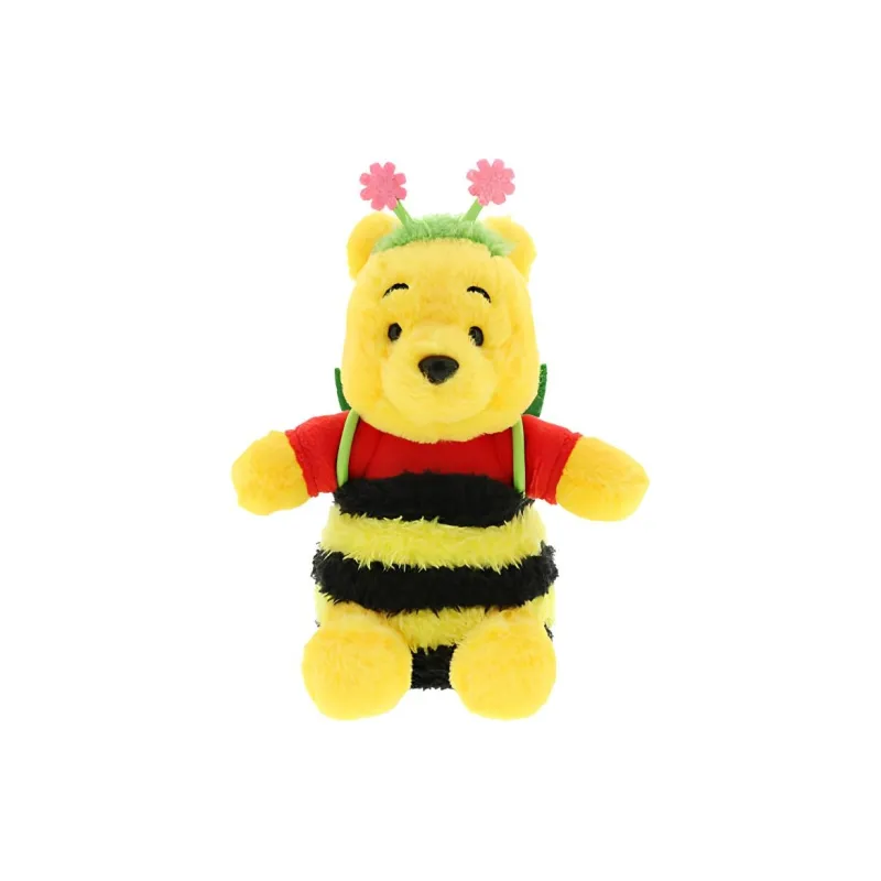Disney The Honey Shaped Winnie The Pooh With Floral Patterns Dolls Plush Pendant 15cm High-0
