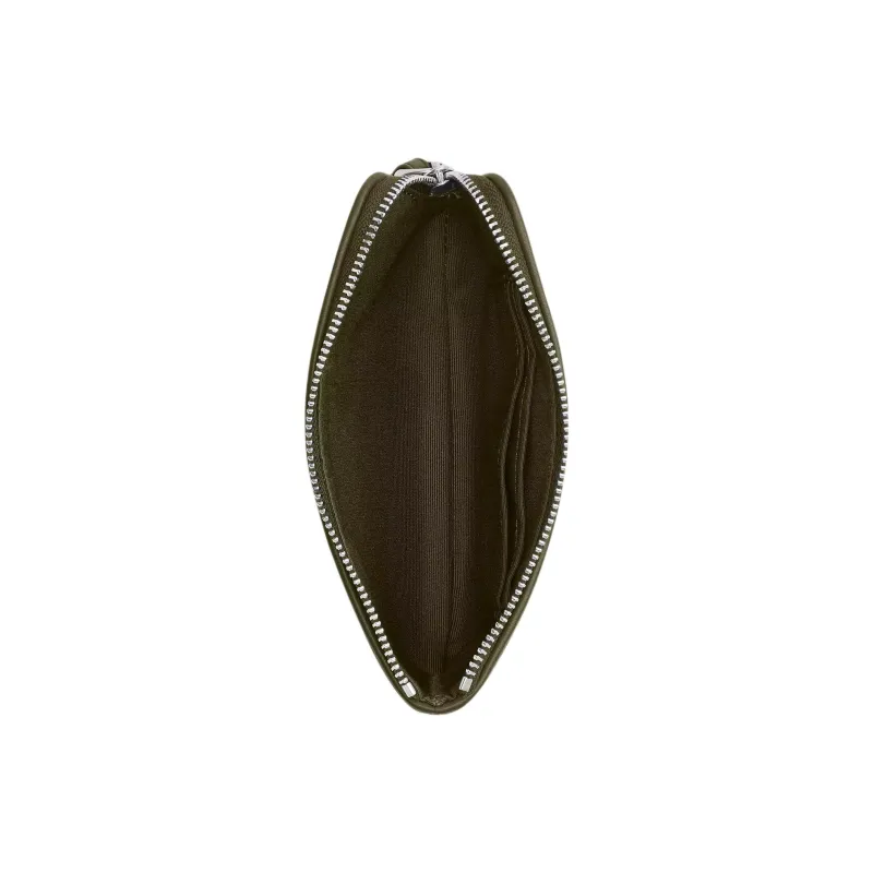 COACH Calfskin Wrist Bag Clutch Trumpets Women's Olive-1