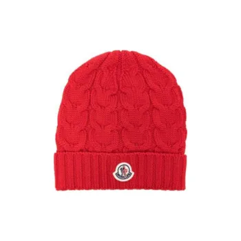Moncler Logo appliqué Cable knit Beanie