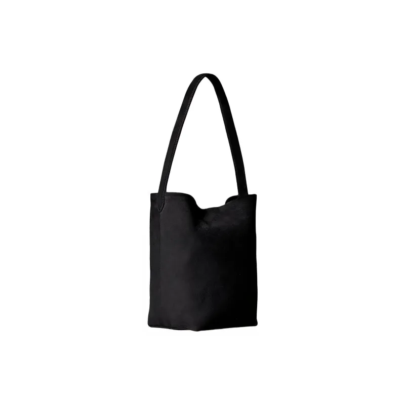 THE ROW N/S Park Suede Tote Bag, Shopping Bag, Shoulder Bag, Handbag Medium Size Women's Black-1