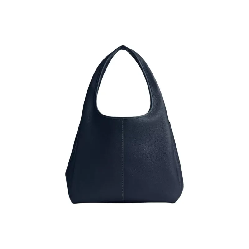 COACH Lana Polished Litchi Grain Leather Tote Bag Shopping Bag Shoulder Bag Handbag Large Size Women's Deep Navy Blue-2