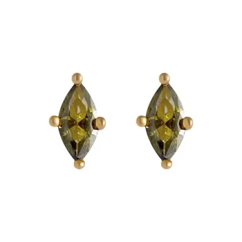 Heart Grass S925 Silver Stud Earrings Women's