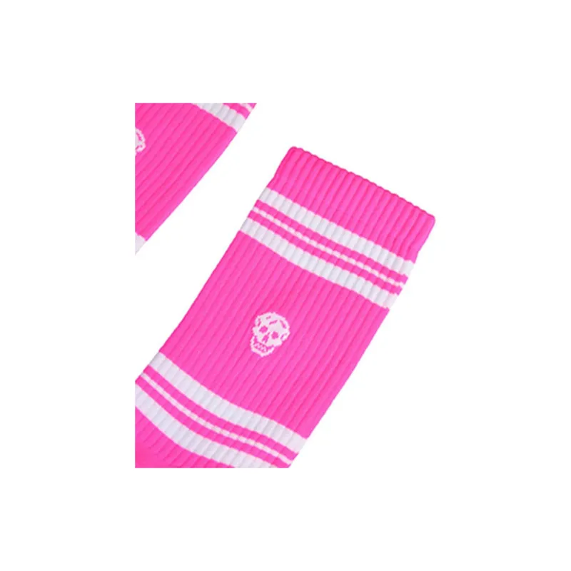 Alexander McQueen Knee High Socks Women's 1 Pack Neon Pink-5