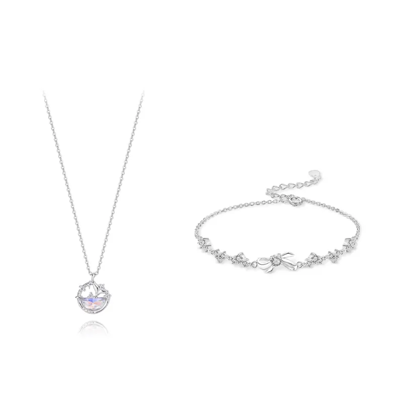 KUMET Sterling Silver Necklaces Women's Couple Birthday Gift For Anniversary-3