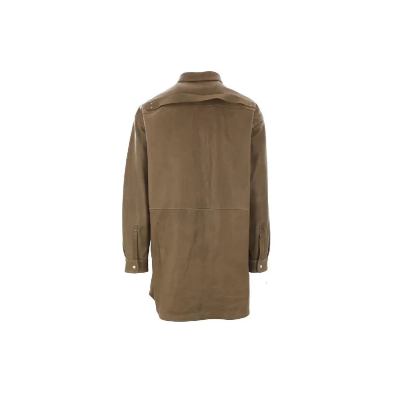RICK OWENS Oversized Press-Stud Leather Jacket-1