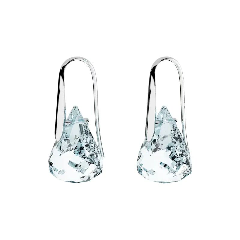 Swarovski Rhodium Plated Earrings Women's Blue-3