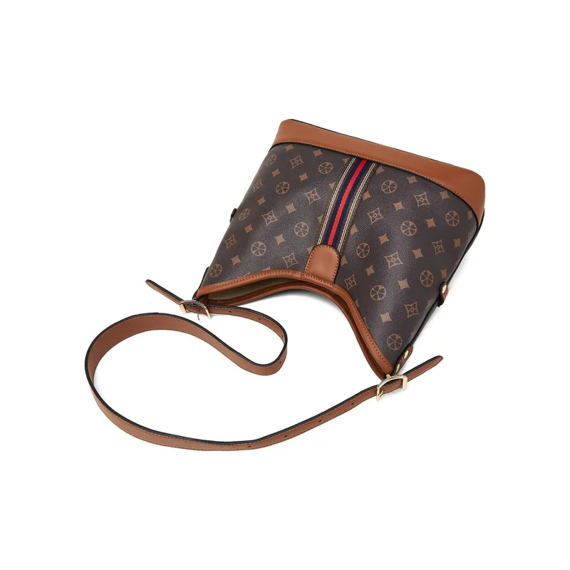 Old Man's Head Synthetic Leather Tote Bag, Shopping Bag, Crossbody Bag, Shoulder Bag Regular Women's Coffee-5