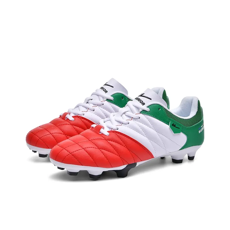 Warrior FG Rubber Long Studs Soft Ground Artificial Ground Natural Ground Cushioned Slip-Resistant Soccer Shoes Unisex-2