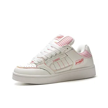 STUR YSN Wear resistant And Lightweight Low Top Skateboard Shoes Women's White Rainbow