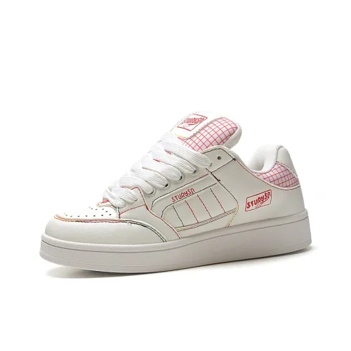 STUR YSN Wear resistant And Lightweight Low Top Skateboard Shoes Women's White jibbitz