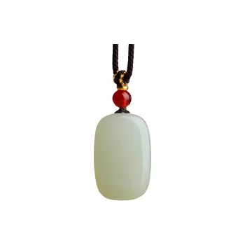 Lingxiang Yurun Necklaces Pale Greenish White Jade Unisex