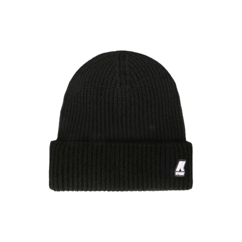 K WAY Logo patch Wool Beanie-0