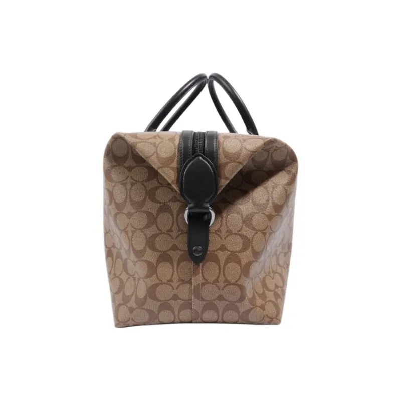 COACH Trekker Canvas Travel Bag Large Size Men's Brown Black Multicolor-2