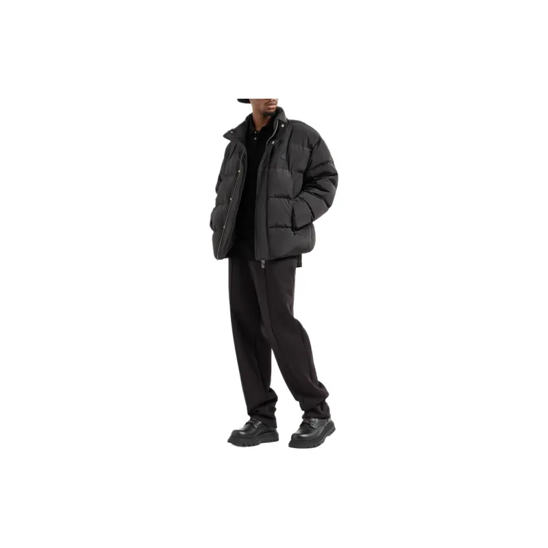 ARMANI EXCHANGE Logo Patch High Neck Padded Jacket-2