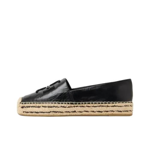 TORY BURCH Ines Logo-patch Leather Espadrilles