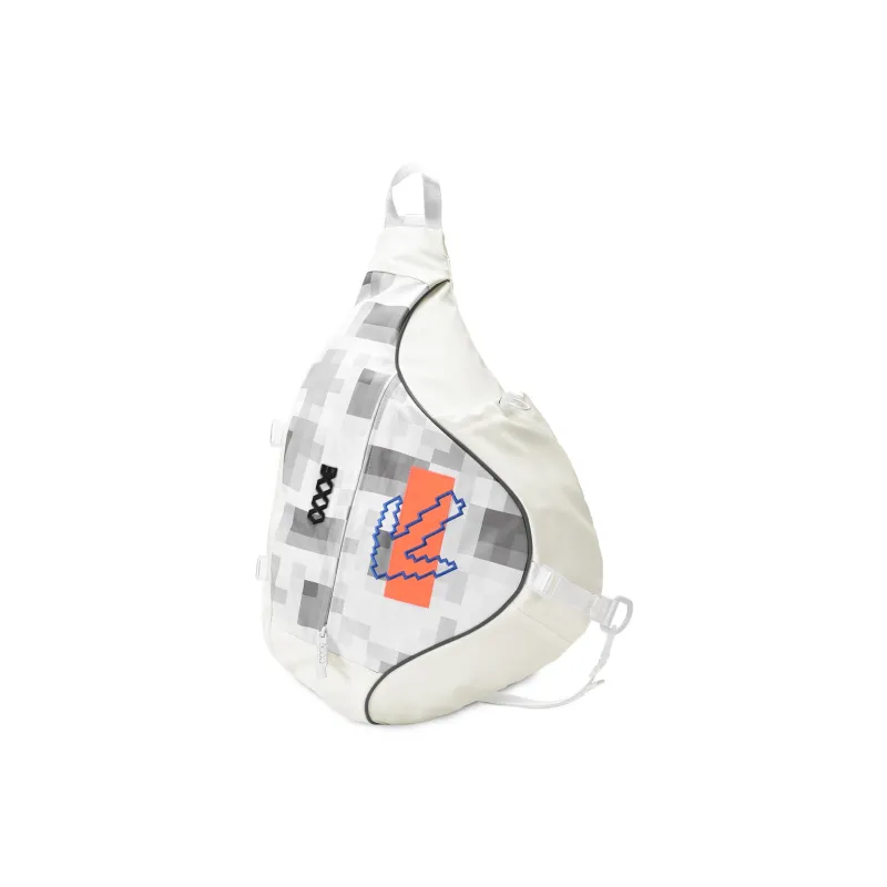 COEXISTENCE Polyester Quiver Bag, Sling Bag Unisex White-1