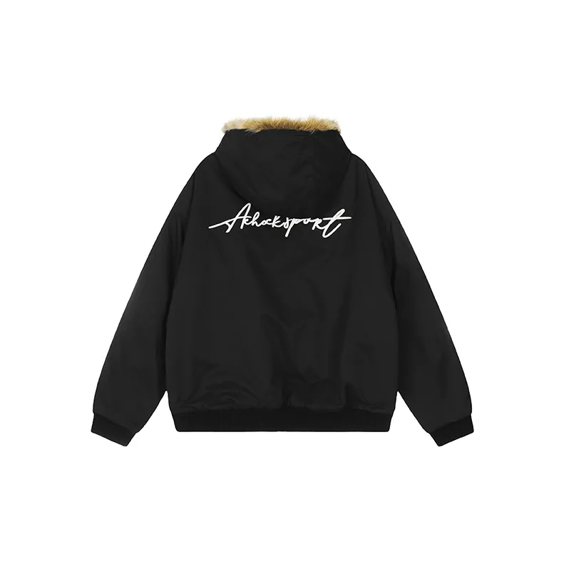 A Chock Jackets Coats Unisex Black-1