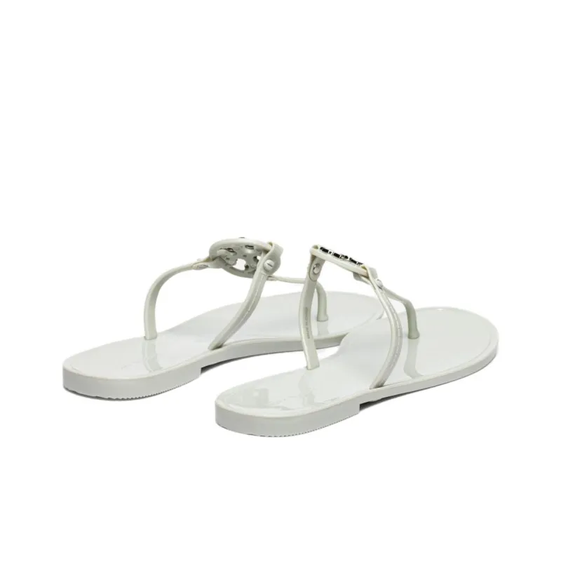 TORY BURCH Miller Slip Resistant Flip Flops Women's Gray Silver-3