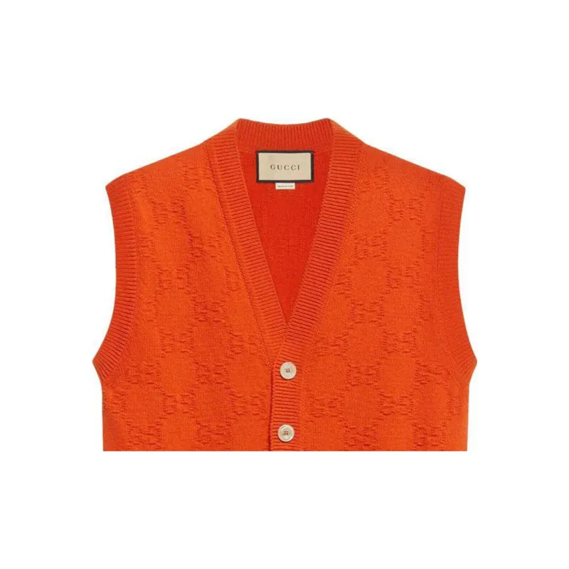GUCCI GG motif Knit Vest-3