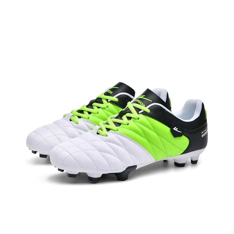 Warrior FG Rubber Long Studs Soft Ground Artificial Ground Natural Ground Cushioned Slip-Resistant Soccer Shoes Unisex-7