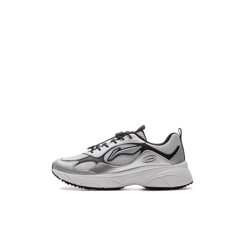 LINING YOUNG Wear Resistant Low Top Kids Lifestyle Shoes Silver Kids'-0