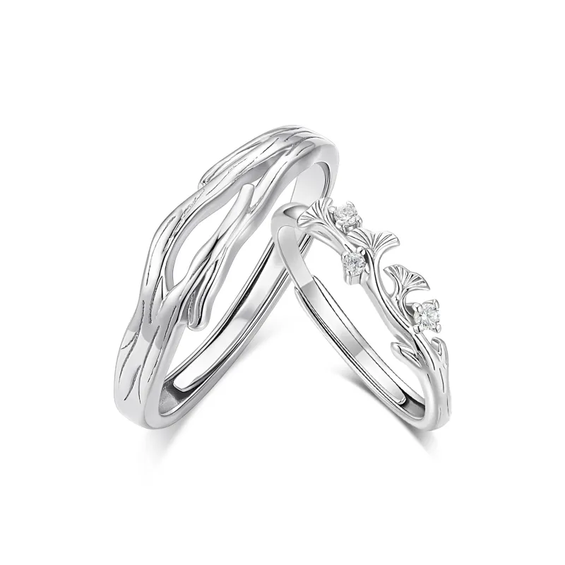 I Do&Co. 925 Sterling Silver Synthetic Cubic Zirconia Rings Unisex-0