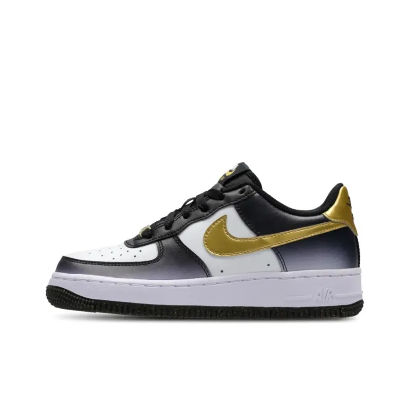Nike Air Force 1 Lv8 Anti Slip Wear Resistant Low Top Skateboard Shoes Black White Teenagers-0